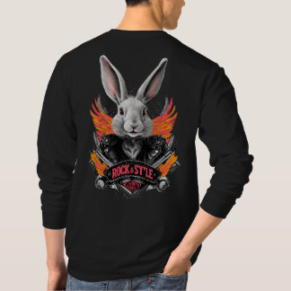 T-SHIRT CAMISETA MANGA LARGA CONEJO ROCKERO