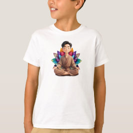 T-shirt Camiseta Masc Infantil Básica Meditação-3