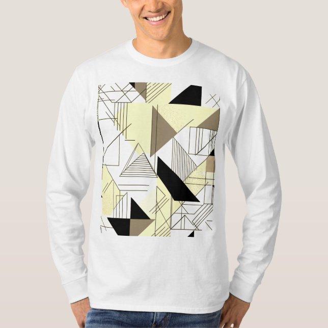 T-shirt Camiseta Masculina Básica Abstrato 2 Manga Longa (Devant)