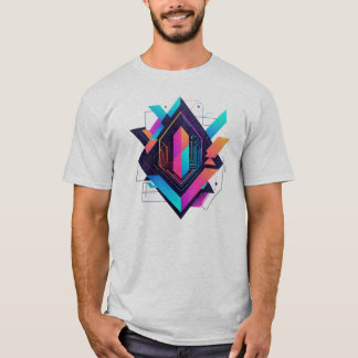 T-shirt Camiseta Masculina Básica Abstrato Futurista-3