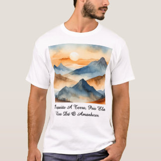 T-shirt Camiseta Masculina Básica Amanhecer da Terra-1