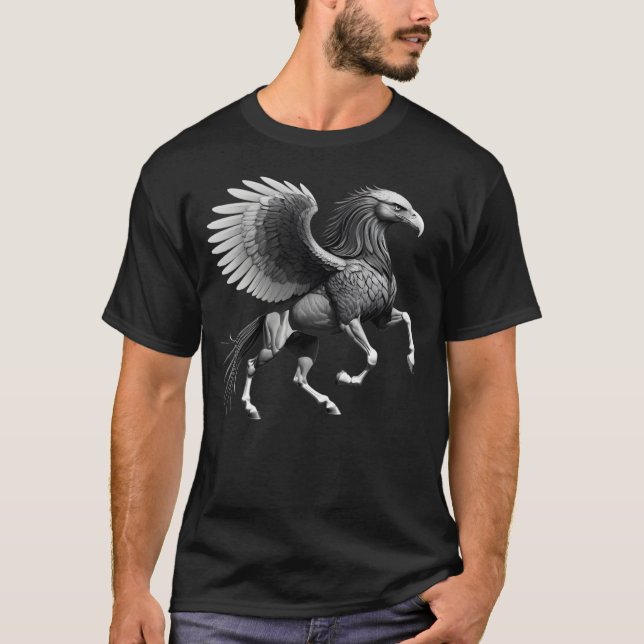 T-shirt Camiseta Masculina Básica Cavalo Águia-1 (Devant)