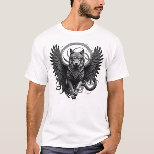 T-shirt Camiseta Masculina Básica Lobo Águia-2 (Devant)