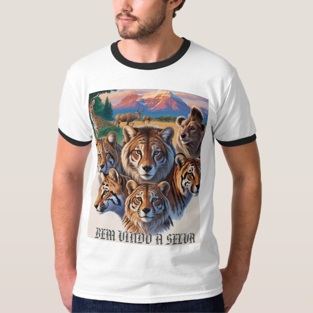 T-shirt Camiseta Masculina Básica Ringer (Devant)