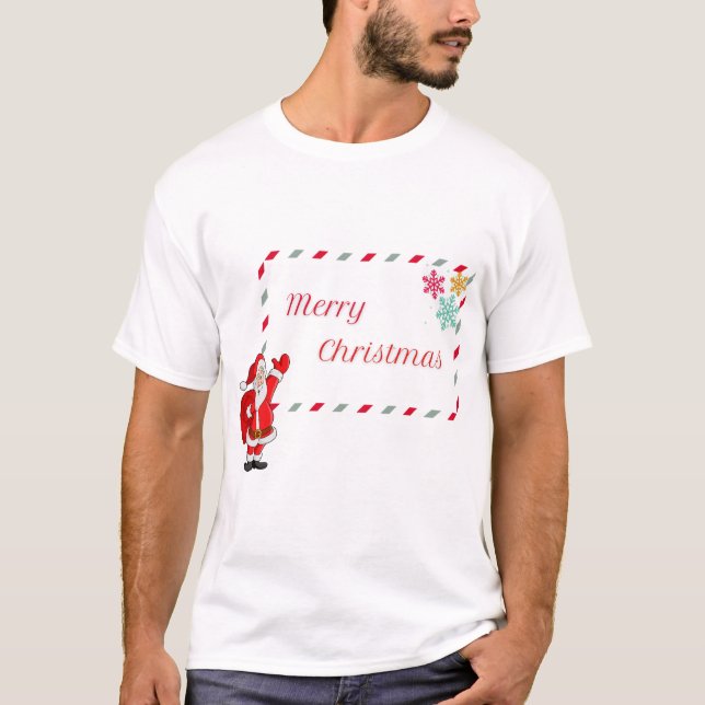 T-shirt Camiseta merry christmas men (Devant)