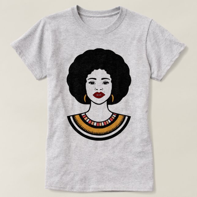 T-shirt Camiseta moda afro (Design devant)