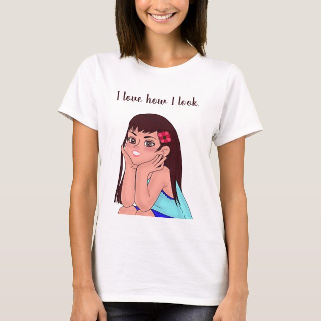 T-shirt Camiseta mujer i love how i look (Devant)
