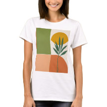 camiseta mujer planta minimal