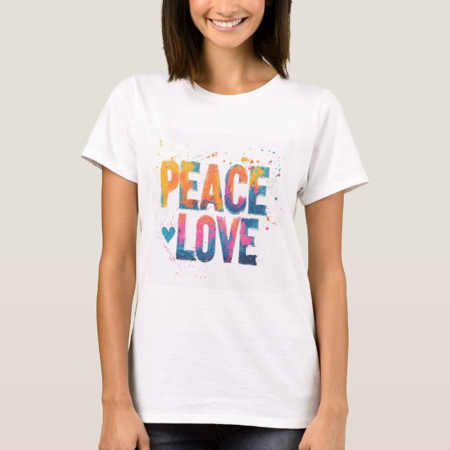 T-shirt Camiseta Peace and Love (Devant)