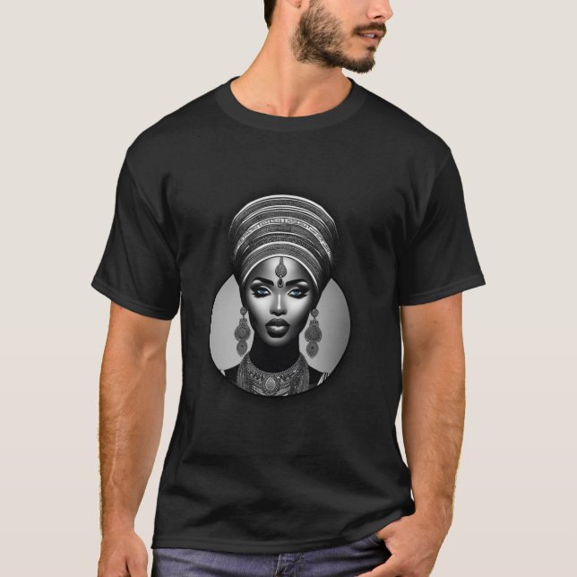 T-shirt Camiseta Preta commulher somaliana (Devant)