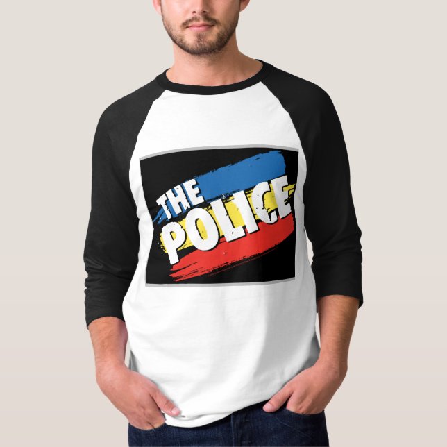 T-shirt Camiseta The Police Stewart Copeland Edition  (Devant)