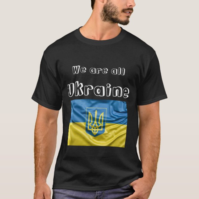 T-shirt Camiseta We are Ukraine (Devant)
