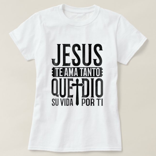 T-shirt Camisetas Cristianas En Espanol Frases Biblia Jess (Design devant)
