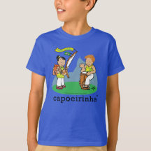 Camisetas para crianças com desenhos de capoeira