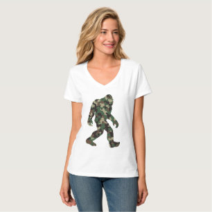 T-shirt Camo Bigfoot Sasquatch