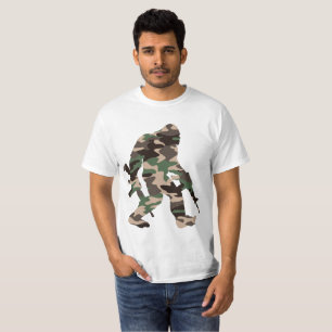 T-shirt Camo Bigfoot Sasquatch