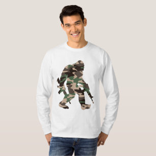 T-shirt Camo Bigfoot Sasquatch