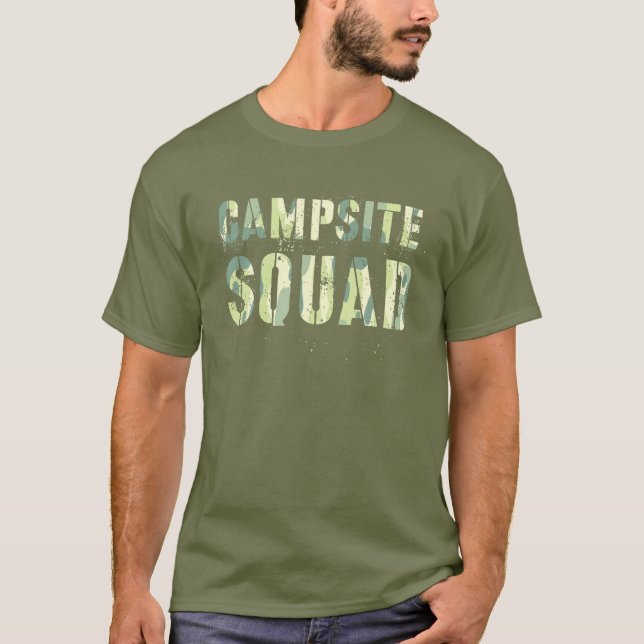 T-shirt Camo CAMPSITE SQUAD Eté Conseiller Équipe Enseigna (Devant)
