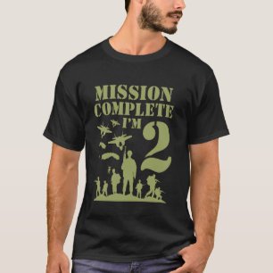 T-shirt Camo Deux Anniversaire Garçon Militaire 2ème Parti