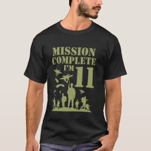 T-shirt Camo Eleven Anniversaire Garçon Militaire 11ème Pa