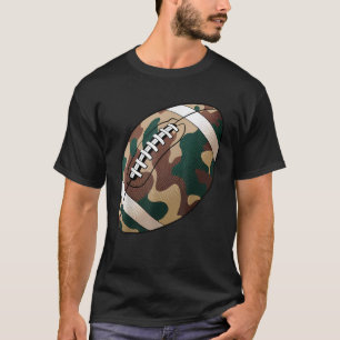 T-shirt Camo Football Coquette Bow Camouflage Football Gam