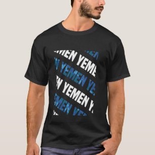 T-shirt Camo Motif du Yémen Camouflage bleu
