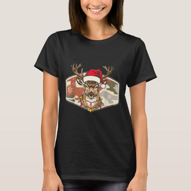 T-shirt Camo Southern Local Boy Christmas Deer Hunting Xma (Devant)