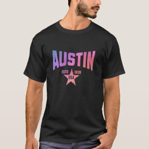 T-shirt Camo Souvenir USA Star Austin Texas