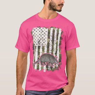T-shirt Camo Us Drapeau Armadillo Camoflage Chasse Hunter