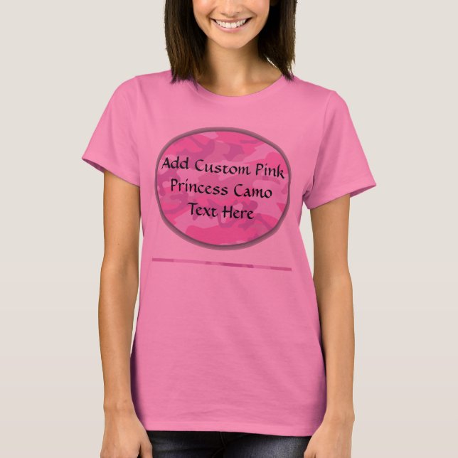 T-shirt Camoflauge rose (Devant)