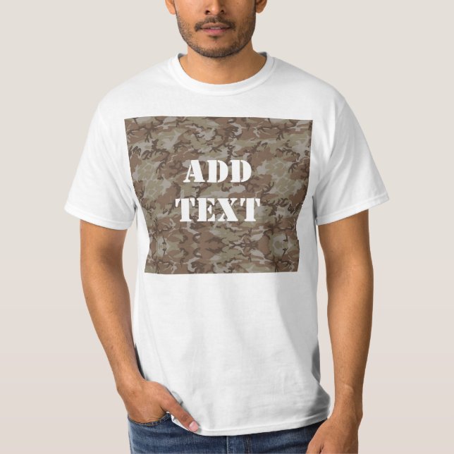 T-shirt Camouflage militaire du désert de Woodland (Devant)