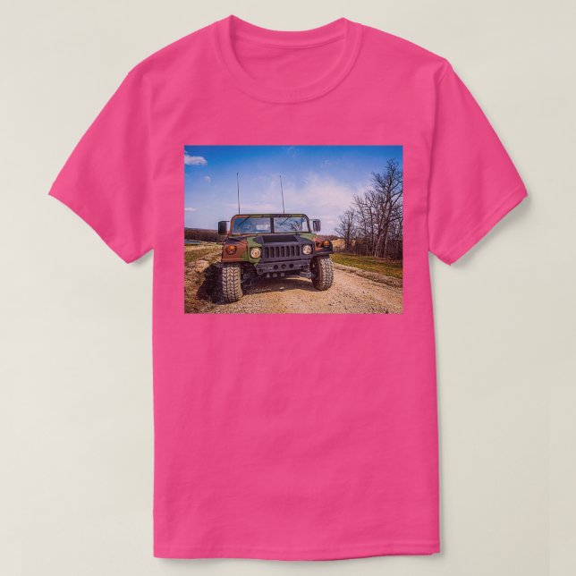 T-shirt Camouflage militaire HMMMV Hummer Long (Design devant)