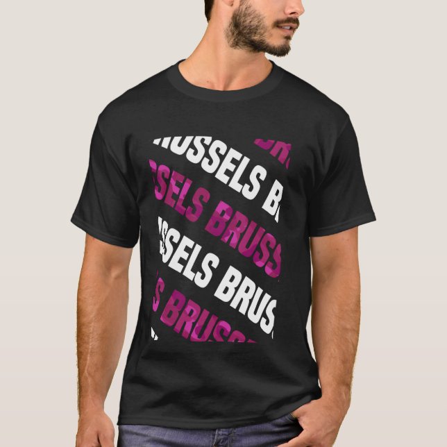 T-shirt Camouflage rose Motif de Bruxelles (Devant)
