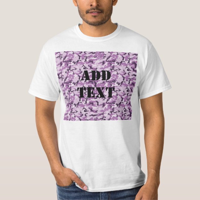 T-shirt Camouflage rose/violet de bois (Devant)