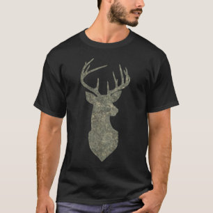 T-shirt Camouflage vert cerf détendu Silhouette