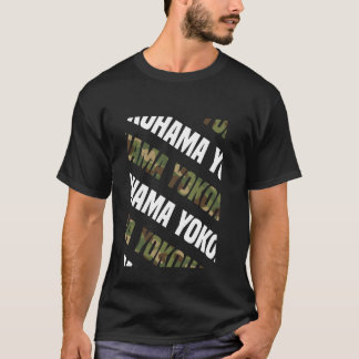 T-shirt Camouflage vert du Motif de Yokohama