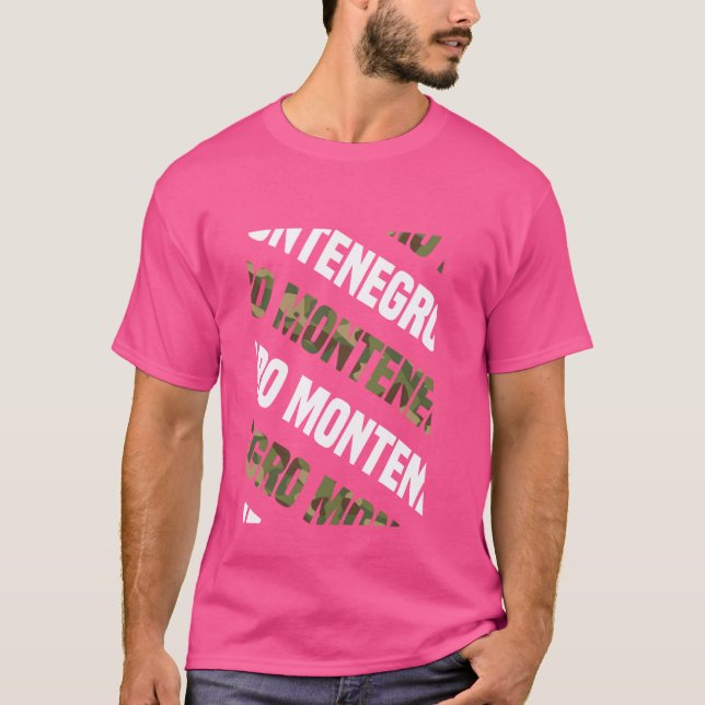 T-shirt Camouflage vert du Motif monténégrin (Devant)