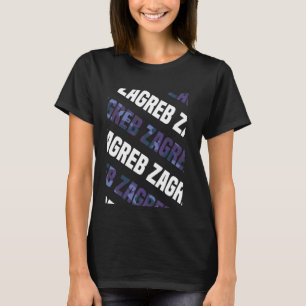 T-shirt Camouflage violet Motif de Zagreb