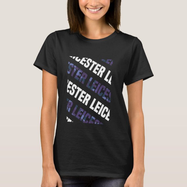 T-shirt Camouflage violet Motif Leicester Camo (Devant)