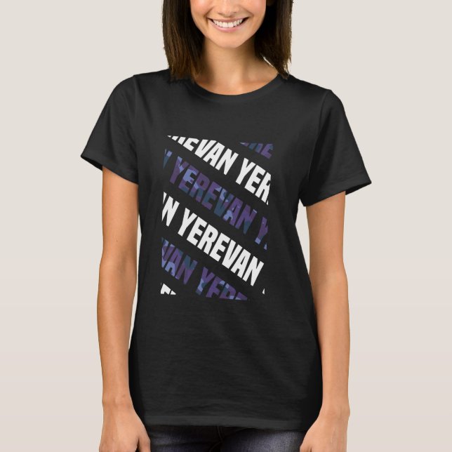 T-shirt Camouflage violet Motif Yerevan Camo (Devant)