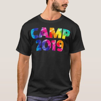 T-shirt Camp 2019 Campeurs de l'été de la fuite Tie Dye Au