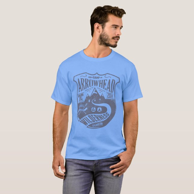 T-shirt Camp Arrowhead, montagnes sauvages, (Devant entier)