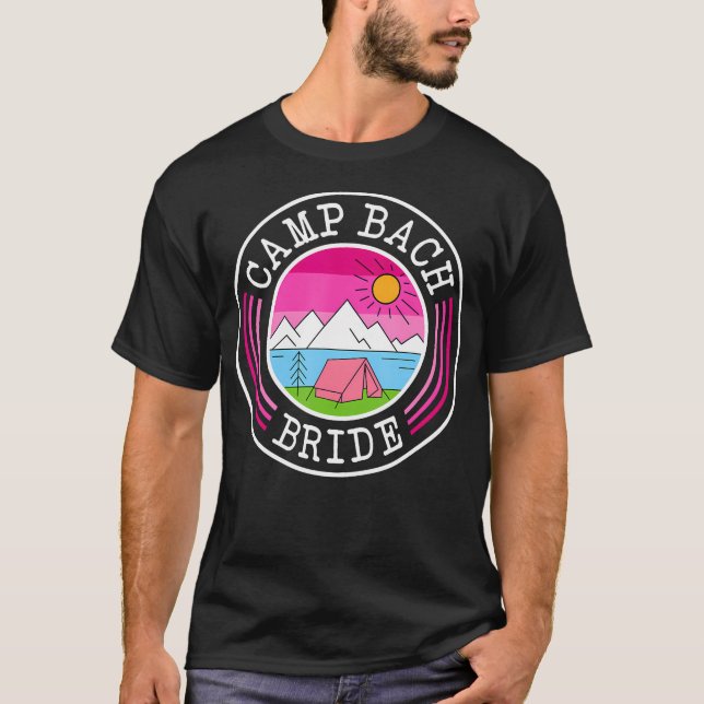 T-shirt Camp Bach Mariée Demoiselle d'Honneur Rétro Campin (Devant)