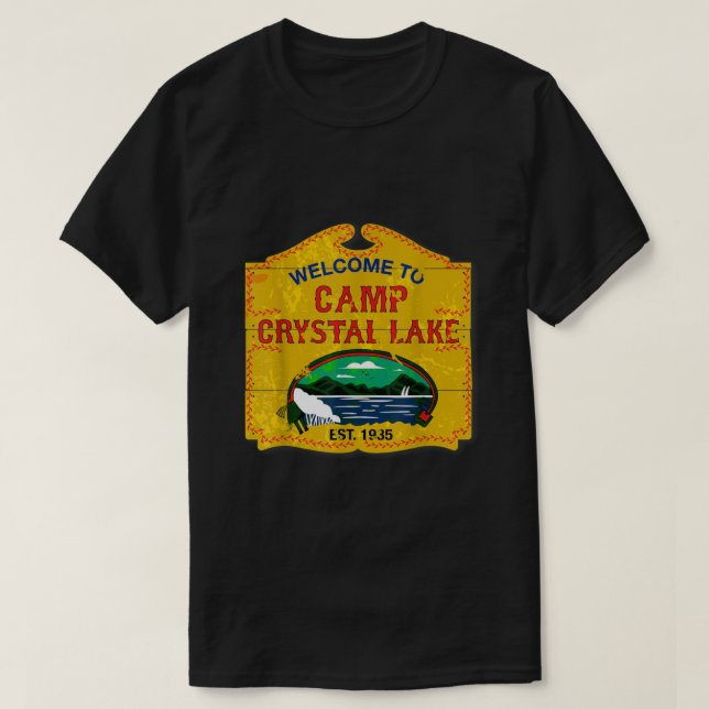 T-shirt Camp Crystal Lake Halloween Funny Camping Graphism (Design devant)