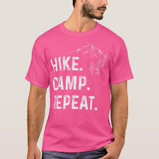 T-shirt Camp de randonnée Répéter T Chemise Pour Mountain 