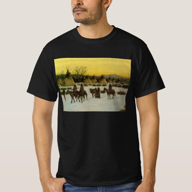 T-shirt Camp de Sioux à Wounded Knee par John Hauser (Devant)