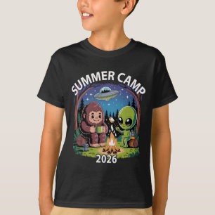 T-shirt Camp d'été rétro 2026 enfants vibes alien réalisat