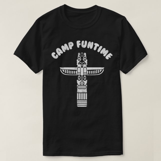T-shirt Camp Funtime Été Amusement Totem Poteau (Design devant)