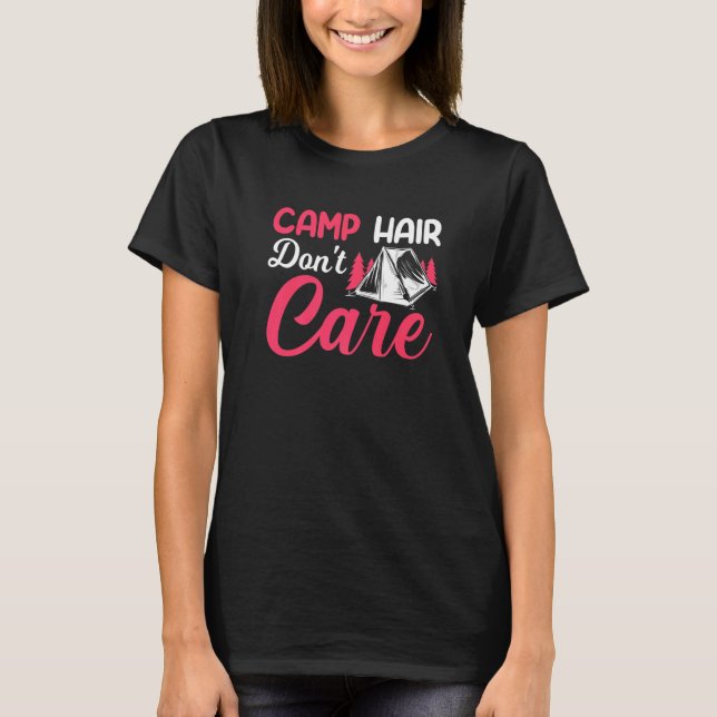 T-shirt Camp Hair Dont'Care Camper Happiness Gla (Devant)