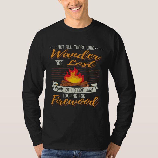 T-shirt Camp I Campfire I Hike Wood Searching while Campin (Devant)